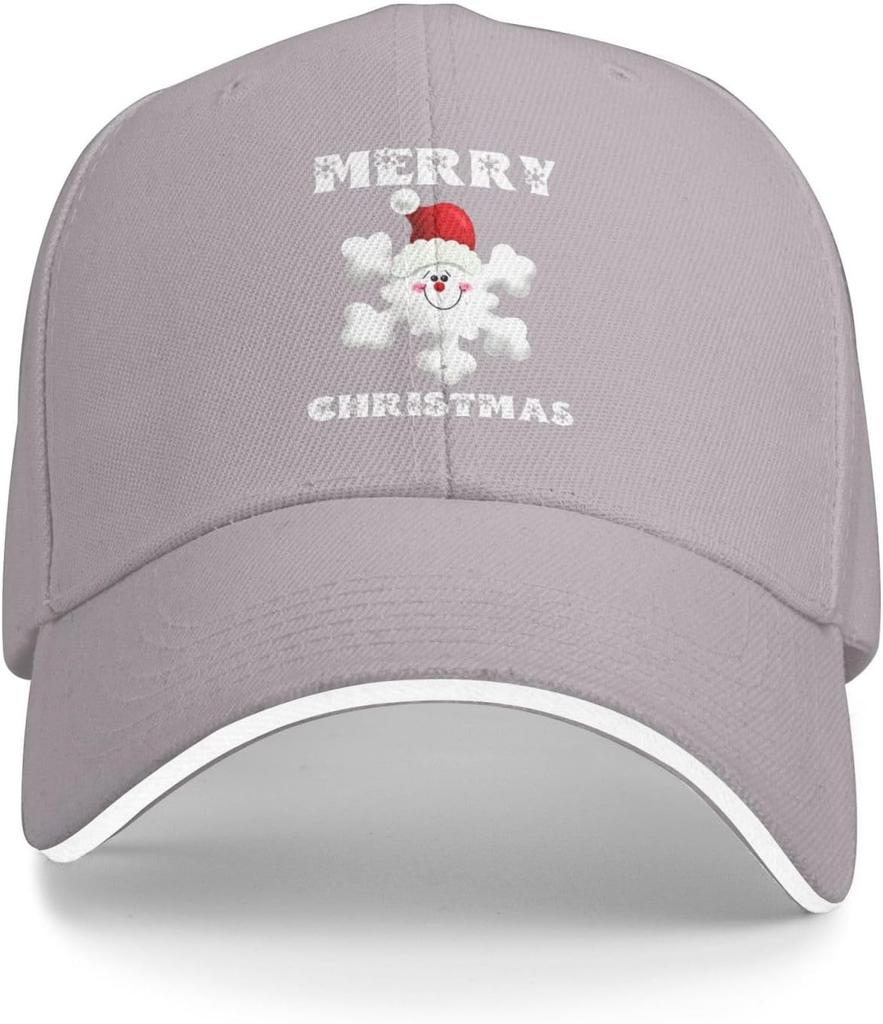 Christmas Puzzle Snowflake Man Baseball Cap Embroidered Polyester Adjustable Summer Outdoor Hat