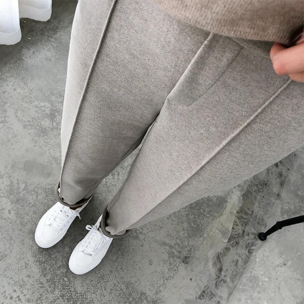 Thicken Women Pencil Pants Autumn Winter Trousers OL Style Female Work Suit Pant Loose Female Trousers Capris