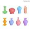 8Pcs Mini Colorful Vase Bottles/Pots Handmade Dollhouse Miniatures Vase Doll House Decora Kitchen Ornament DIY Accessories