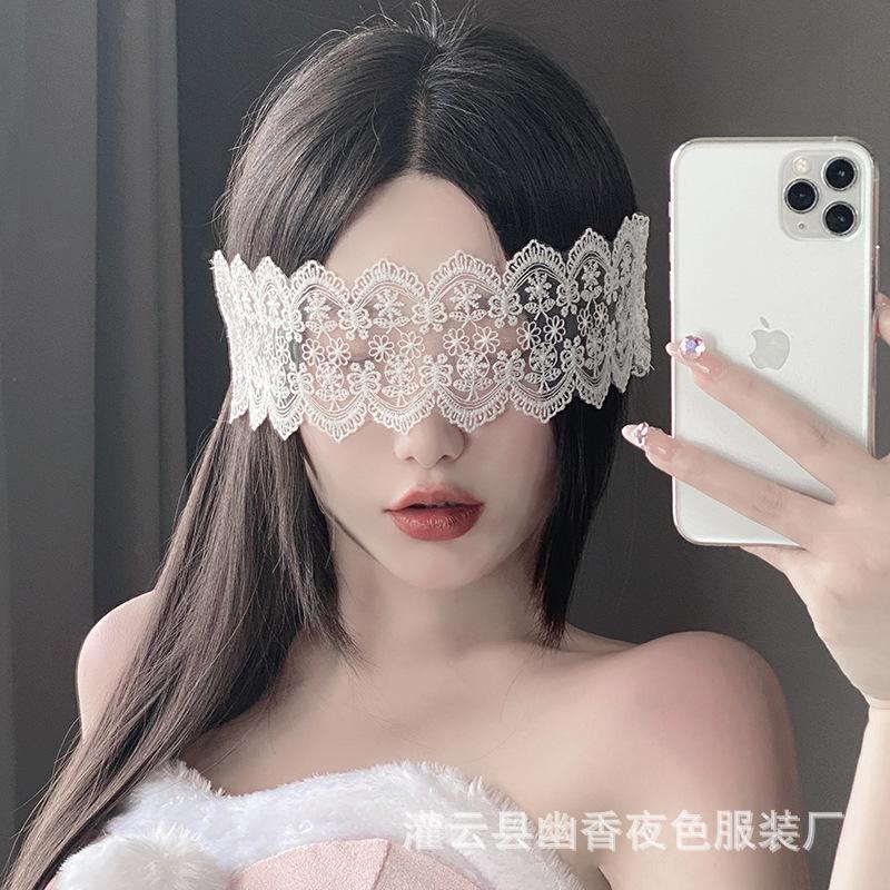 Sexy perspective lace streamer fairy blindfold sexy lingerie accessories passion sexy accessories woman