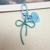 Colorful Heart Bow Keychain DIY Pendant for Bags