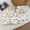 Summer New Pajamas Women's Short-sleeved Shorts Thin Cloud Cotton Cartoon Cute Large Size Korean Version Loungewear