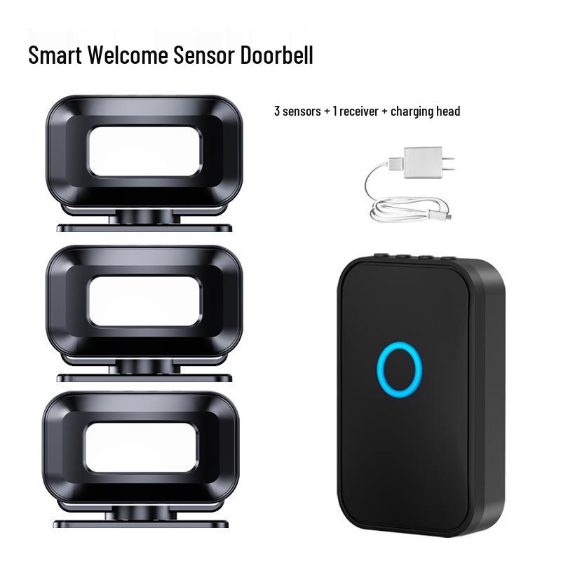 Smart Entry Sensor Doorbell for Shops – Greets Visitors and Alerts with Rechargeable Battery