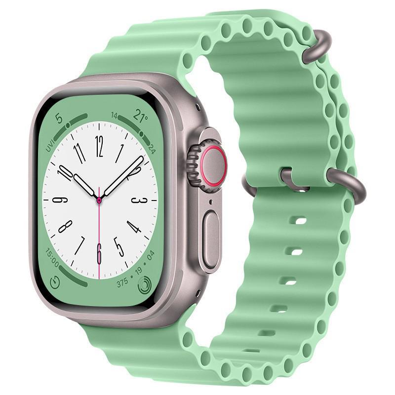 Compatibile con Cinturino in Silicone Apple Watch Serie 10, Cinturino Oceanico con Doppia Fibbia per Serie 9 e Modello Sportivo Ultra 11 Serie 2.