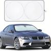 Universal Foldable Car Sunshade with Silver Coating for Heat Insulation and Front Windshield Protection