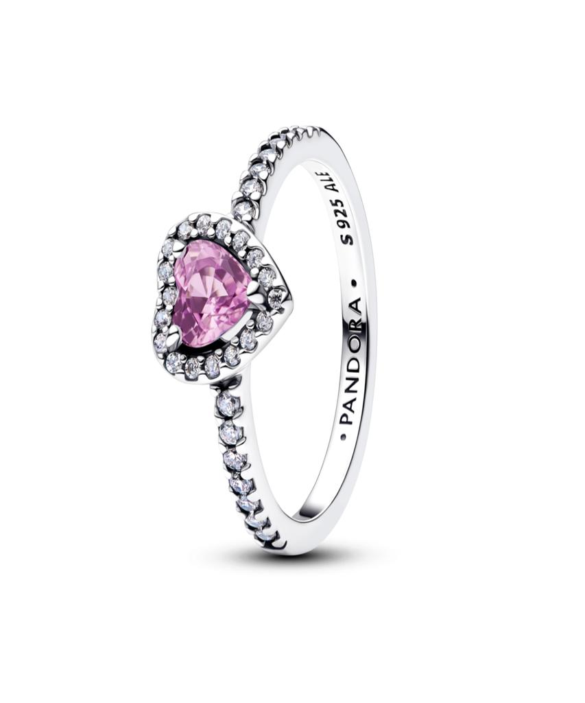 Pandora Elevated Light Purple Friendship Heart Ring_198421C12
