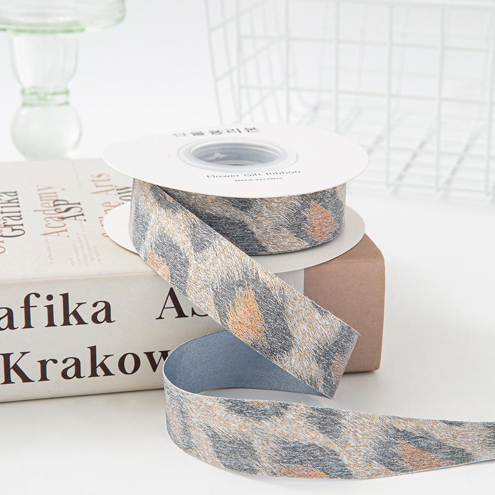 Leopard Print Velvet Ribbon Bow Hair & Clothing Accessories for Gift Box Packaging