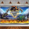 Monster Truck background, Happy Birthday background, wall decoration for birthday decoration photography
