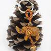 6pcs/4pcs 3D Elephant Lucky Carving Wooden Pendant Keychain Key Ring Chain Evil Defends Decor Gift