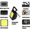 Small LED COB Light Corkscrew Mini LED Flashlight Work Light Rechargeable Flashlight for Outdoor Camping Supplies