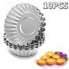10PCS/set Reusable Cupcake Egg Tart Mold Cookie Pudding Mould Multifunctional Nonstick Cake Baking Cups Baking Mold Pastry Tools