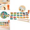 Wooden Fishing Puzzle For Children With Multicolor Design For Developmental Fun
