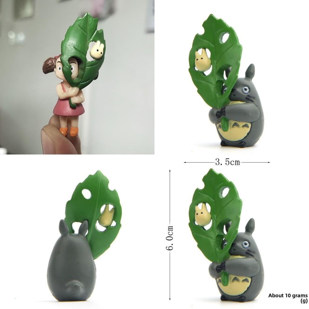 Totoro Neighbor My Pvc Miniatures Ornaments With Leaf Design For Giving Gift