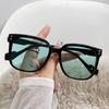 Korean Version of Retro Men's and Women's Sunglasses, Trendy Retro Square Frame, Fashionable Rice Nail Personalized Sunglasses