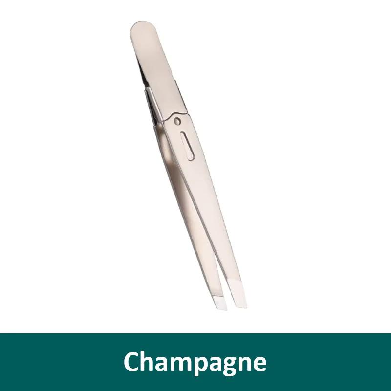 

Пинцет для бровей, красочные волосы, красота, съемник тонких волос, наклонные зажимы для бровей из нержавеющей стали, инструменты для удаления макияжа шампанского