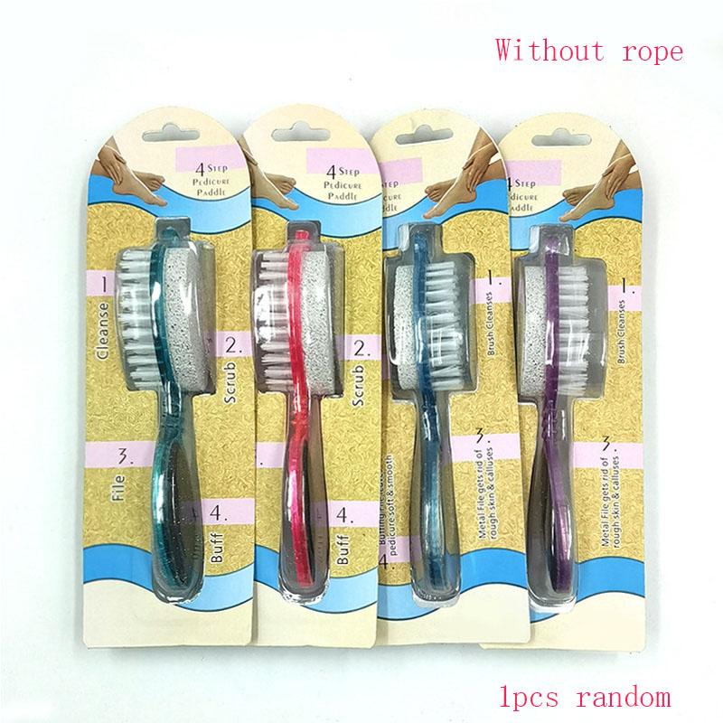 Szczotka do stóp 4 w 1 z kamieniem pumeksowym, tarką do stóp, papierem ściernym, szczotką do szorowania stóp, usuwaczem martwego naskórka - narzędzie do pielęgnacji stóp