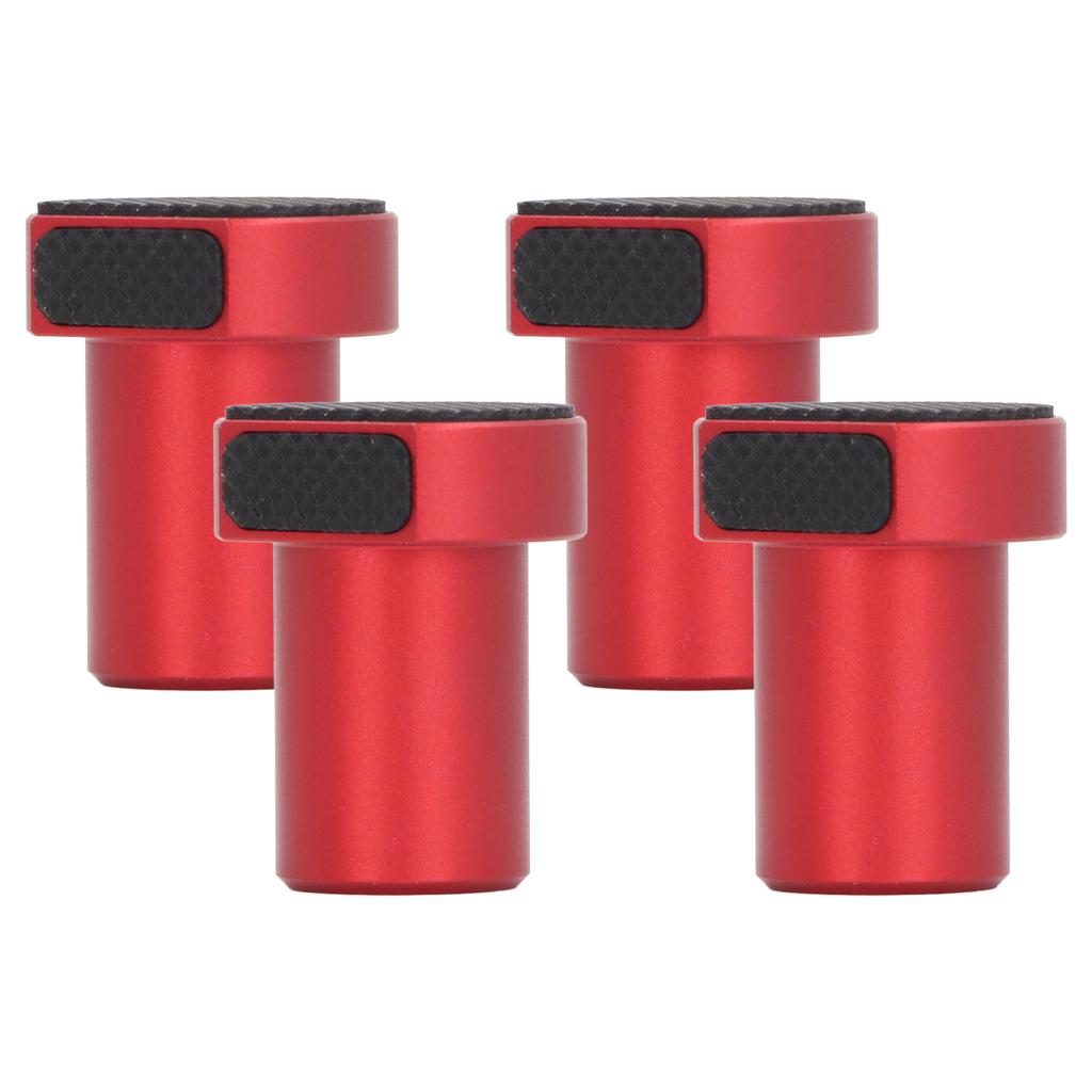 4Pcs Aluminum Alloy Bench Dogs Clamp with Non Slip Pads 19mm 3/4in Workbench Dog Woodworking Hole Accessories Red