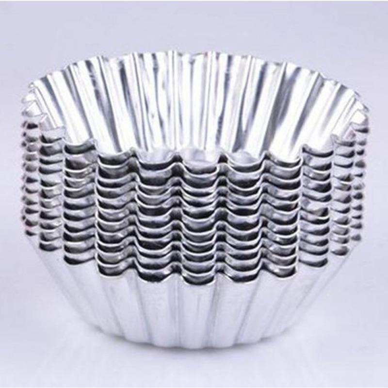 Buy Egg Tart Mold Reusable Flower Edge Aluminum Cake Mold at affordable