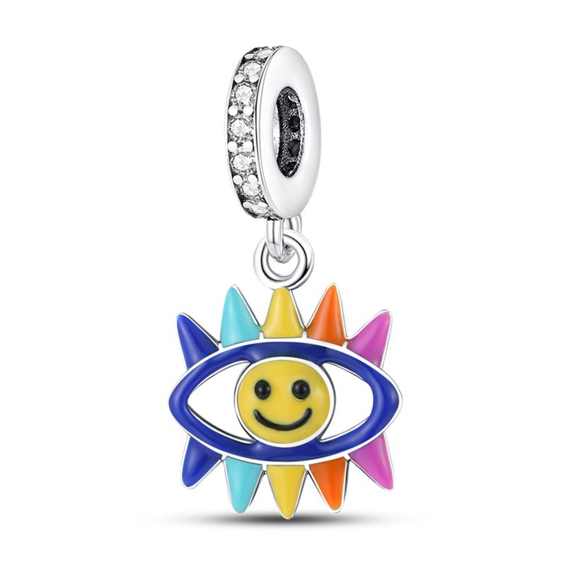 Newcopper Sparkling Zircon Devil'S Eye Horus' Eye Best Wishes Lucky Charms Beads Fit Pan Original Bracelets Diy Jewelry