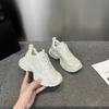Fashion Youth Girls Chunky Crystal Sneakers Women Fashion Casual Breathable Height Increased Flat Platform Bling Bling Shoes Footwear