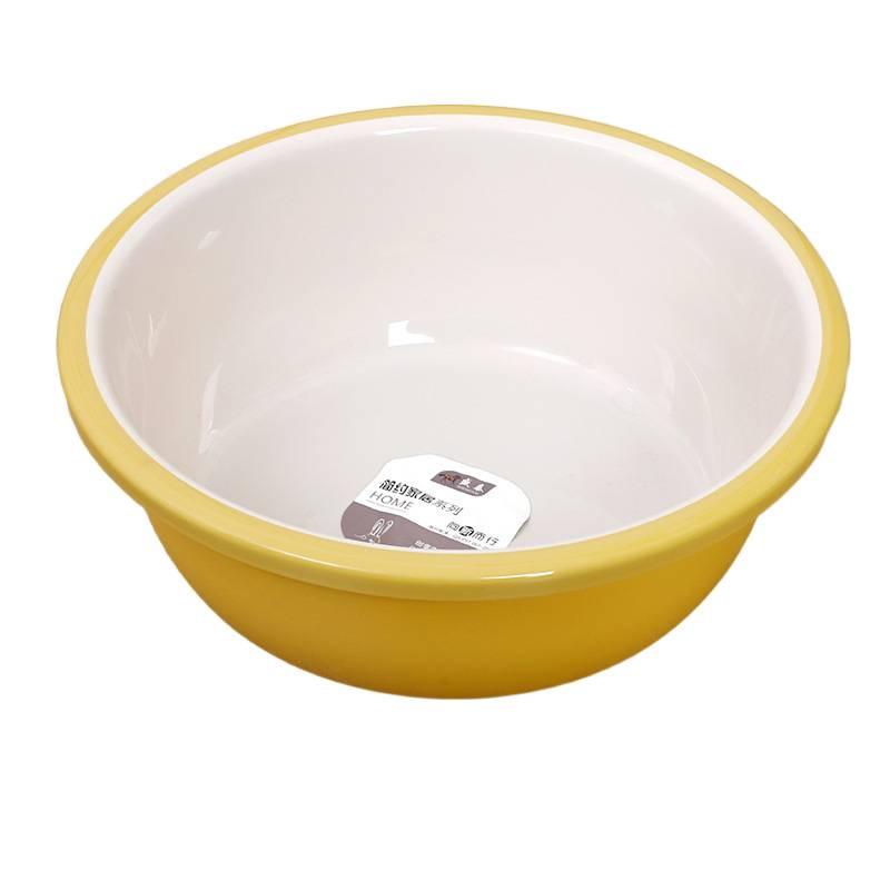 Dual-Color Thickened Plastic Basin for Laundry, Foot Bath, or Kitchen Use