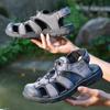Fashion Men Sandals Large Soft Sole 2025 Summer New Slippers Breathable Beach Shoes Outdoor Casual Shoe Men's Outdoor Sports Sandals
