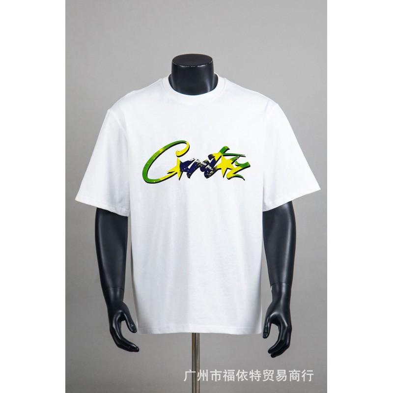 Corteiz Alcatraz Vintage Print T-Shirt Herren Damen Streetwear Lockerer Schnitt Kurzarm Tee