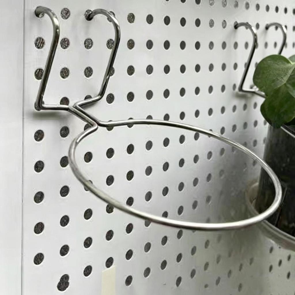 2 Pieces Flower Pot Ring Bracket Wall Mounted Plant Holder Metal Heavy Duty Planter Ring Holder Indoor Hanging Plant Rack