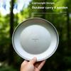 Titanium Camping Plate Lightweight Camping Plate For Barbecue Home Dinnerware Round Frosted Picnic Gear Reusable Tableware