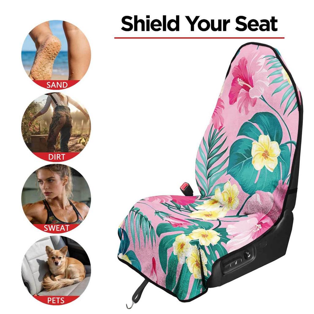 Car Seat Towel Cover - Front Seat Protection for Gym & Exercise, All-Season Universal Fit