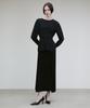 RE RHEE Pleated Wrap-Around Blouse Black
