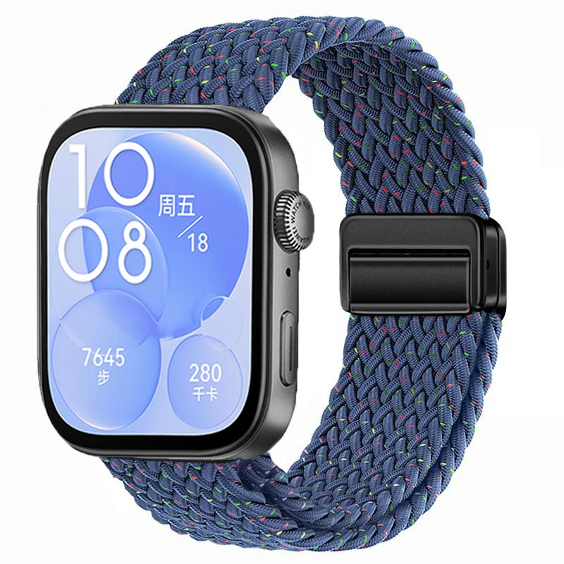 Nylon Braided Strap for Huawei Watch Fit 3/4/4 Pro Magnetic Adjustable Comfortable Band for Huawei Watch Fit 4/3 Bracelet Belt