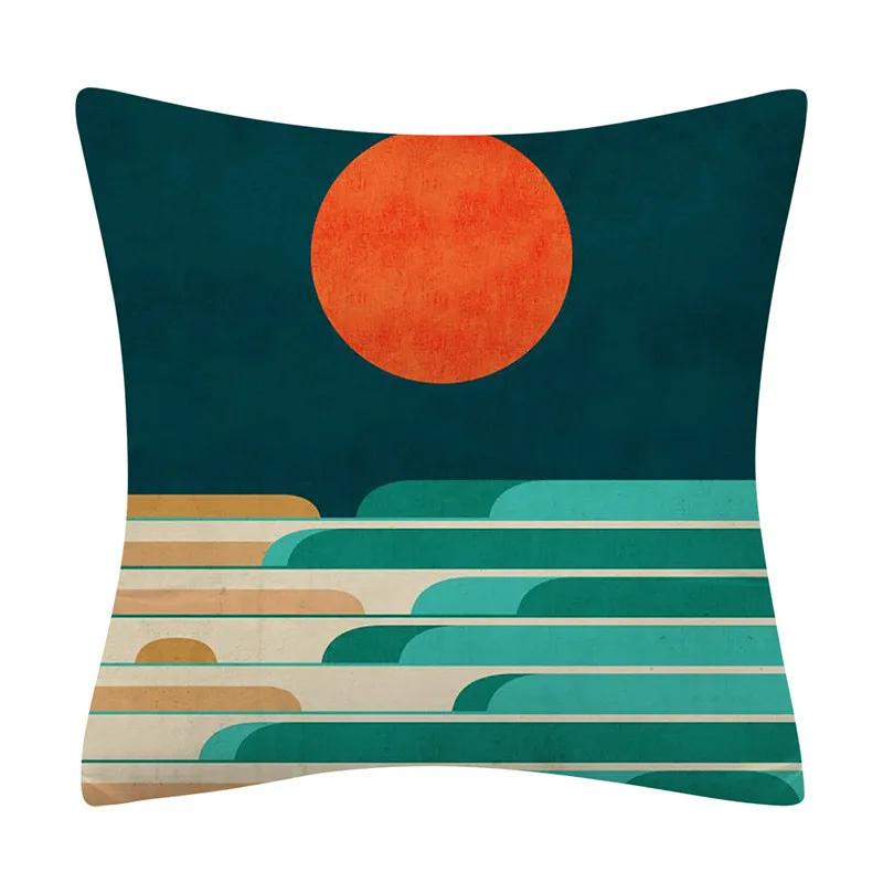 45*45cm Creative Color Geometric Design Pattern Cushion Cover Sofa Office Seat Car Waist Home Decoration