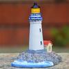 Mediterranean Style Small Lighthouse Ornament Micro Landscape Resin Craft