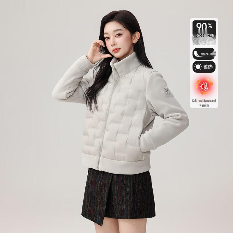 

Xue Zhong Fei Унисекс Куртка из флиса из олефина с панелями и гусиным пухом S