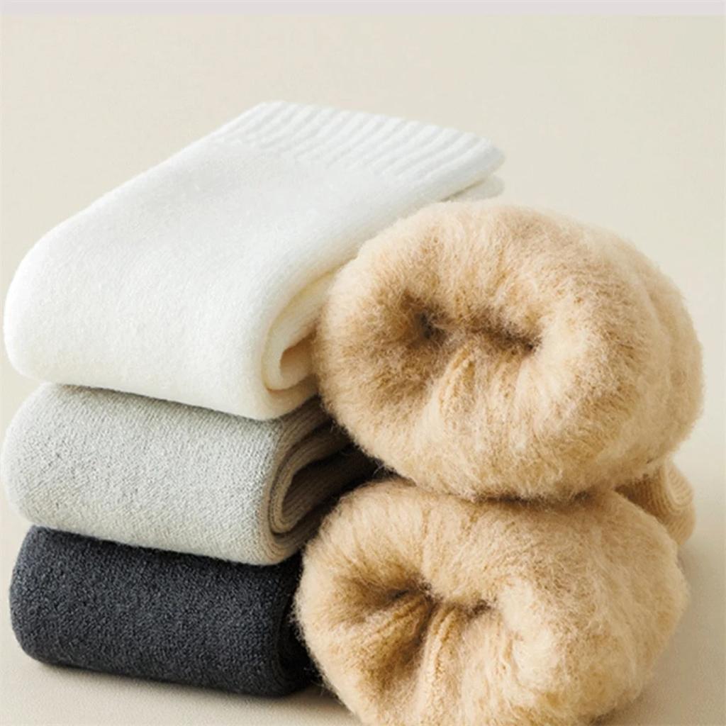 Winter Socks Wool Thermal Socks Knee-High Loop Long Stockings Uses For Casual Cold Weather Everyday Use