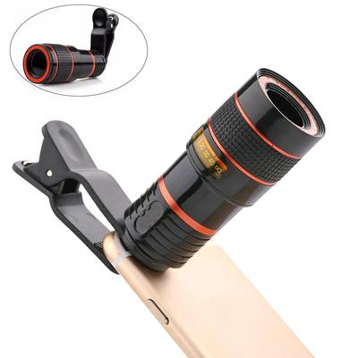 Taşınabilir Evrensel HD 12x Optik Zoom Kamera Teleskop Odaklama Lensi Klipsli Fotoğraf iPhone Telefon Fotoğrafçılığı için