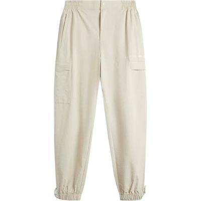 Li Ning Wade Series Comfortable Simple Cuffed Mid Waist Casual Pants Men Bottoms Oatmeal-Gray AKXU081-4