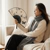 Vintage Hand Fold Fan Chinese Style Bamboo Fan Portable Silk Folding Fan  Wedding Gifts