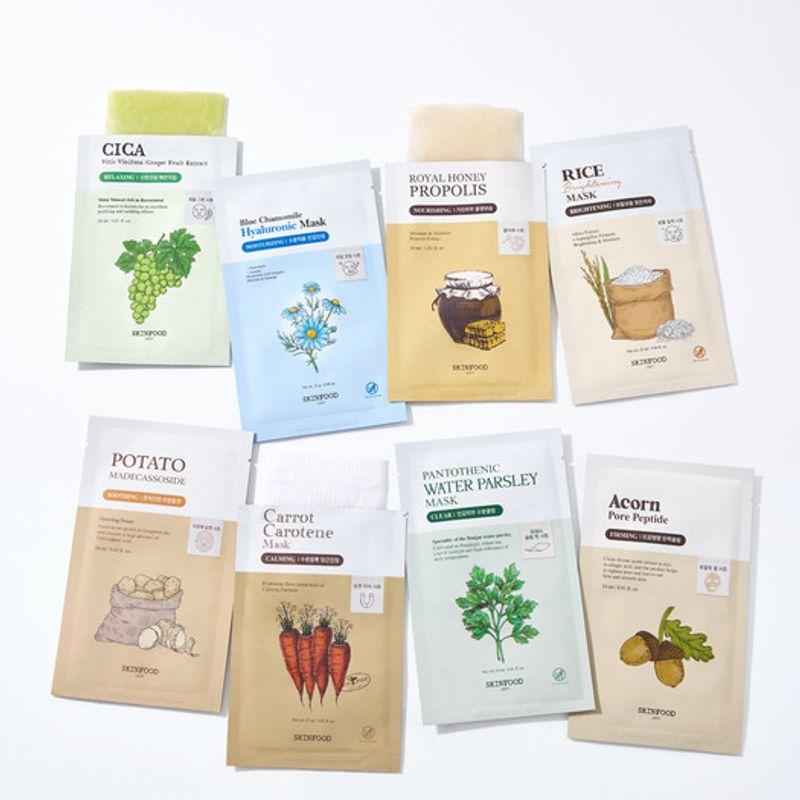 

SKINFOOD [10 sheets] Choose 1 of 8 sheet masks (Hyaluronic) Blue Chamomile Mask