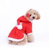 Luxurious Christmas Pet Dog Dress Warm Dog Hoodie Sweaters Coat With Red Skirt And Hat