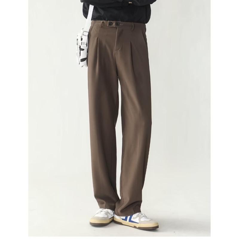 Spring and Autumn Drape Trousers Men's Trend Loose Straight Wide-leg Trousers Hong Kong Style Versatile Handsome Casual Suit Pants