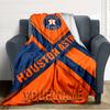 Name Custom Houston Astros Logo Print Flannel Blanket High Quality Warm Comfortable Cover for All Seasons Perfect for Gifts Home Decor