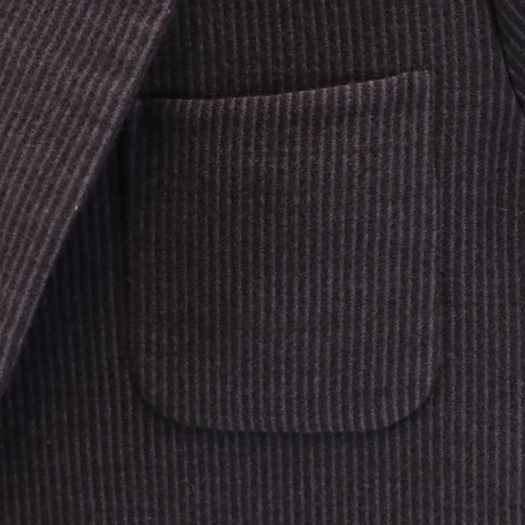 Lanvin 90s Wool Blend Old Stripe Tailored Jacket 48-35 Purple Men's Used