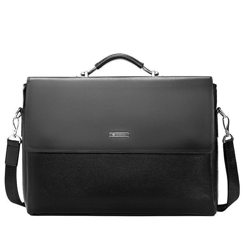 

Men s Large Capacity Casual Business Briefcase Laptop Bag чорний