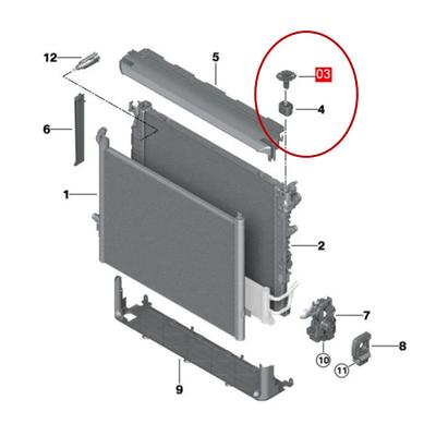 Motor Kühlung Kühler Halter Befestigungselement Clip Kit 17118482944 Passend für BMW 3 G20 G21 G30