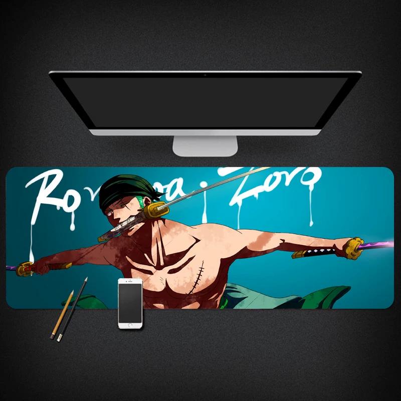 ONE PIECE Animation Peripheral Monkey D. Luffy  Roronoa Zoro Dormitory Second Dimensional Computer Keyboard Table Mat Waterproof Large Cute Mouse Mat