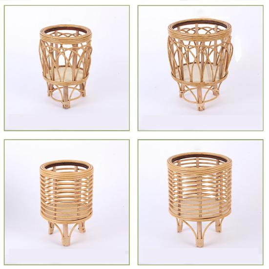 Floor Flower Stand, Heavy Pots Stable Rattan Basket, Smooth Surface Flower Stand for Indoor Outdoor Balcony