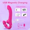 Remote Control Double Ended Dildo Vibrator 5 Flapping 10 Vibrating Vagina G Spot Stimulator Lesbian Sex Toys for Woman Couples
