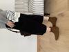 2025 Autumn and Winter New Temperament Square Head Short Slope Heel Chelsea Thin Niche Low Tube Woven Women's Short Boots